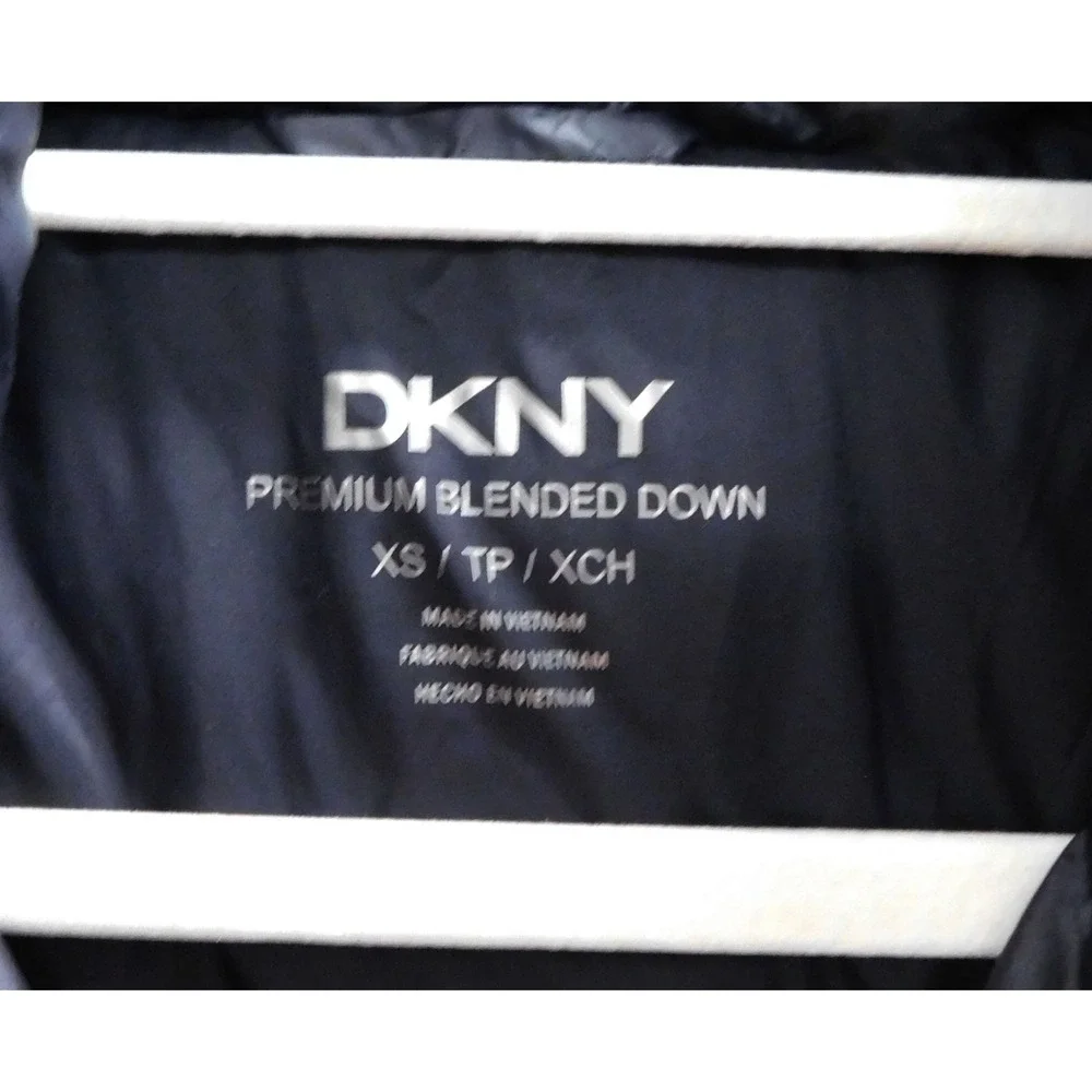 DKNY Black Premium Down‎ Hooded Jacket sz XS